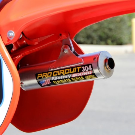 Kit de bufanda de escape Pro Circuit Works + Silencioso 304, Honda CR250R