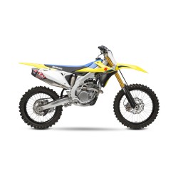 Linea completa escape Yoshimura Signature RS-12, acero inox, Silencioso de aluminio, Suzuki RM-Z250