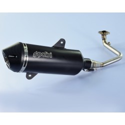 POLINI Maxi-Scooter Exhaust - Black Aluminium SYM