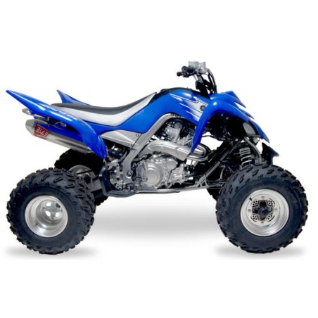 Linea completa escape Yoshimura Signature RS-2, inox, Silencioso aluminio, Yamaha Raptor 700/R