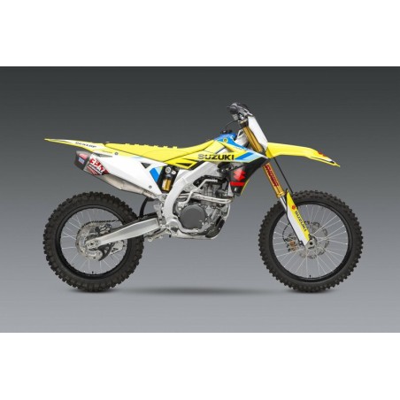 Linea completa escape Yoshimura RS-12 Signature inox/silencioso alu/tapa carbono Suzuki RM-Z450