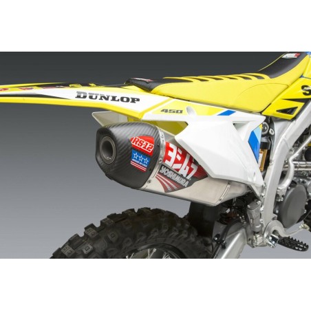 Linea completa escape Yoshimura RS-12 Signature inox/silencioso alu/tapa carbono Suzuki RM-Z450