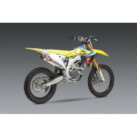 Linea completa escape Yoshimura RS-12 Signature inox/silencioso alu/tapa carbono Suzuki RM-Z450
