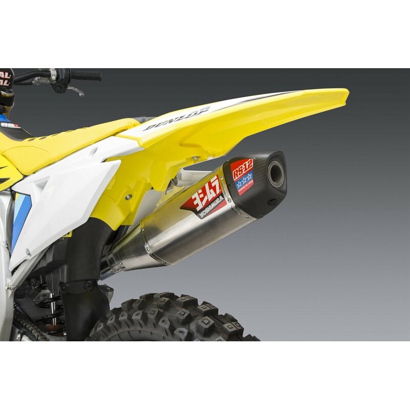 Linea completa escape Yoshimura RS-12 Signature inox/silencioso alu/tapa carbono Suzuki RM-Z450