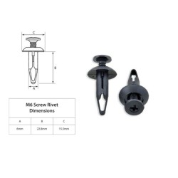 Remache plástico M6 BOLT