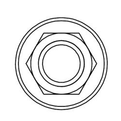 Tuerca con brida BOLT M8 x 1,25 x 12mm 2