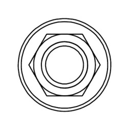 Tuerca con brida BOLT M6 x 1,00 x 10mm 2