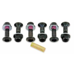 Pack de 6 Tornillos de corona Bolt Negro - cabeza Hexagonal