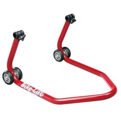 Caballete trasero BIKE LIFT universal rojo con soportes de goma en "L"- RS -17