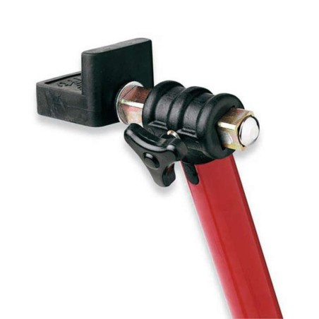 Caballete trasero BIKE LIFT universal rojo con soportes de goma en "L"- RS -17