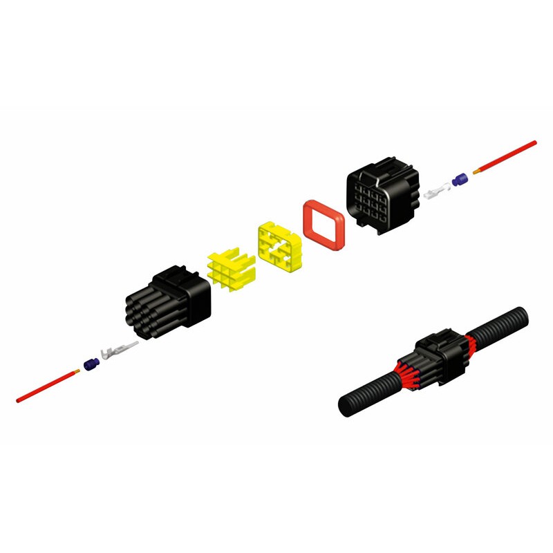 Juego de conectores 8 vias Series 090 FRKW BIHR tipo original - 5 Juegos completo