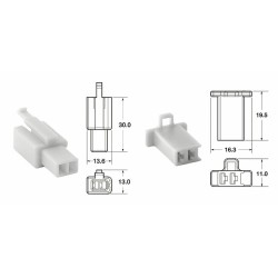 Juego de conectores 2 vias 110 ML BIHR tipo original Ø0,5mm²/0,85mm² - 5 Juegos completo