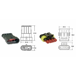 Juego de conectores generico 4 vias - 5 juegos completo