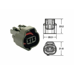 Terminal de cable hembra serie 090 SMTO BIHR tipo original  2 via negro - 5 uds