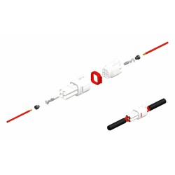 Terminal de cable hembra serie 090 SMTO BIHR tipo original  2 via negro - 5 uds 2