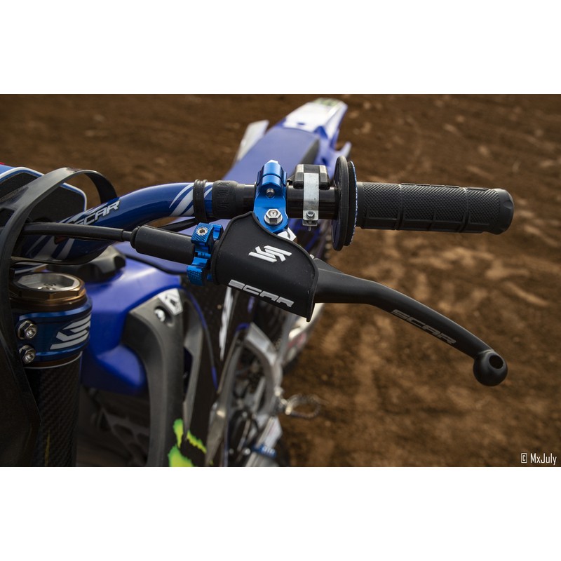 Maneta SCAR plegable + soporte universal, ajuste color azul