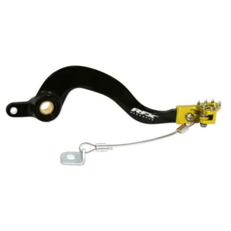 Pedal de freno trasero RFX Pro ST (negro/amarillo) - Suzuki RM250