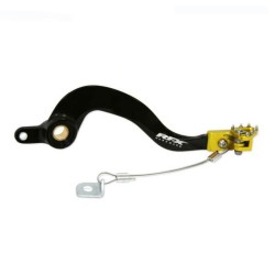 Pedal de freno trasero RFX Pro ST (H/A negro/amarillo) - Suzuki RMZ250/450