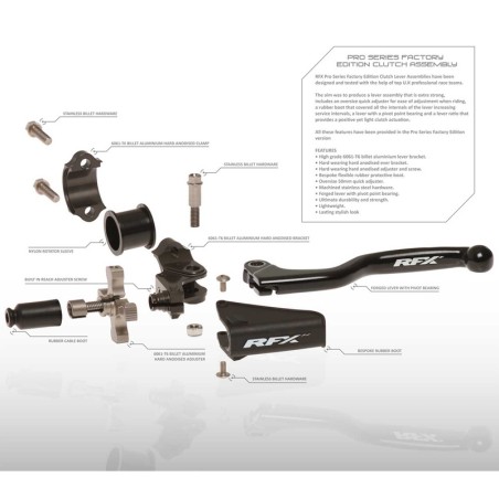 Juego de tornillos de recambio de acero inoxidable M4x8 del conjunto de maneta embrague RFX Pro, 2 unidades (para funda)