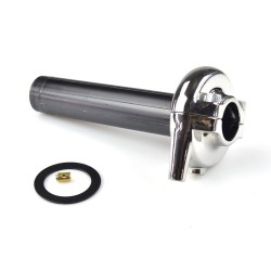 Acelerador vintage cromado Domino Rally sin puños 3942.03.60