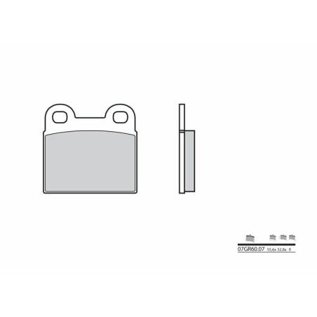 Pastillas de freno orgánicas Brembo 07GR6007