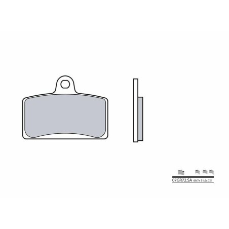 Pastillas de freno sinterizadas Brembo 07GR72SA