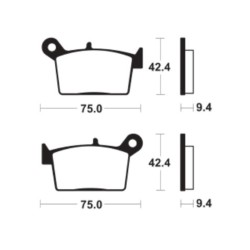 Pastillas de freno TECNIUM Standard orgánicas - MA498