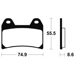 Pastillas de freno Tecnium MF206 Sinterizadas 2