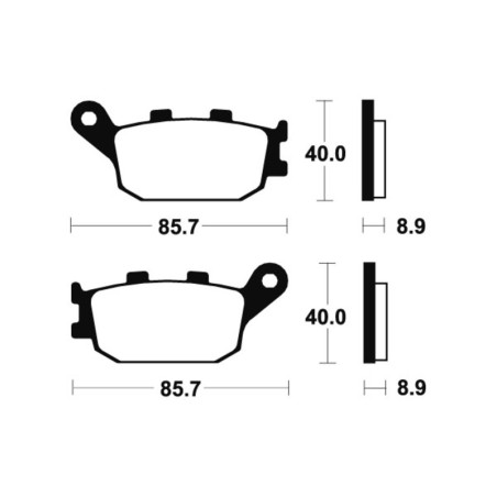 Pastillas de freno Tecnium MA157 Orgánicas