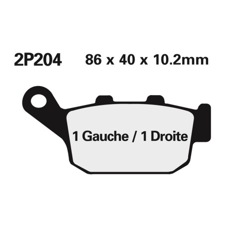 Juego pastillas de freno NISSIN 2P204GS Tra. XLV600/650