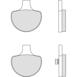 Pastillas de freno orgánicas Brembo 07HD0614 2