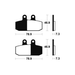 Pastillas de freno Tecnium MSS293 Sinterizadas 2