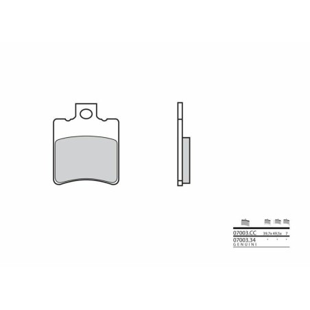 Pastillas de freno orgánicas Brembo 07003