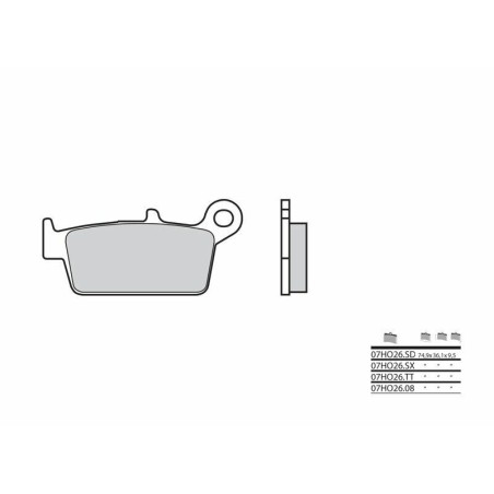 Pastillas de freno sinterizadas Brembo 07HO26SD