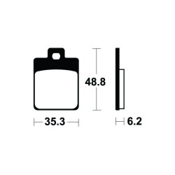 Pastillas de freno Tecnium Scooter orgánicas ME368 2