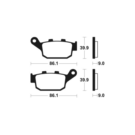 Pastillas de freno Tecnium MA381 Orgánicas