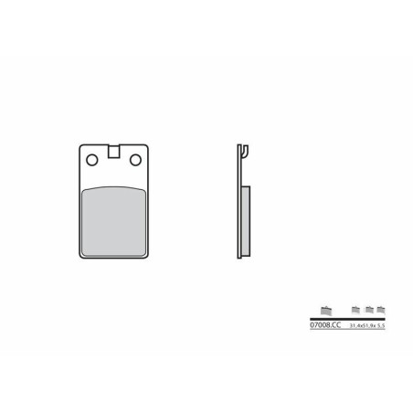 Pastillas de freno orgánicas Brembo 07008