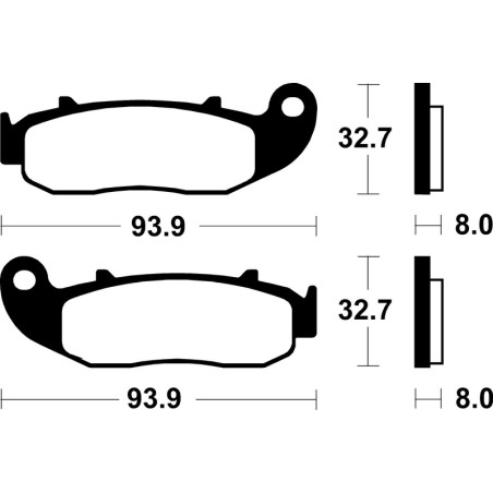 Pastillas de freno Tecnium MA426 Orgánicas Touring