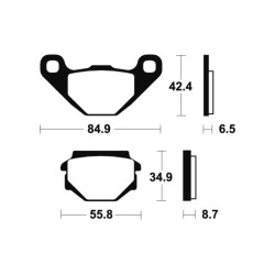 Pastillas de freno Tecnium Scooter orgánicas ME151 2