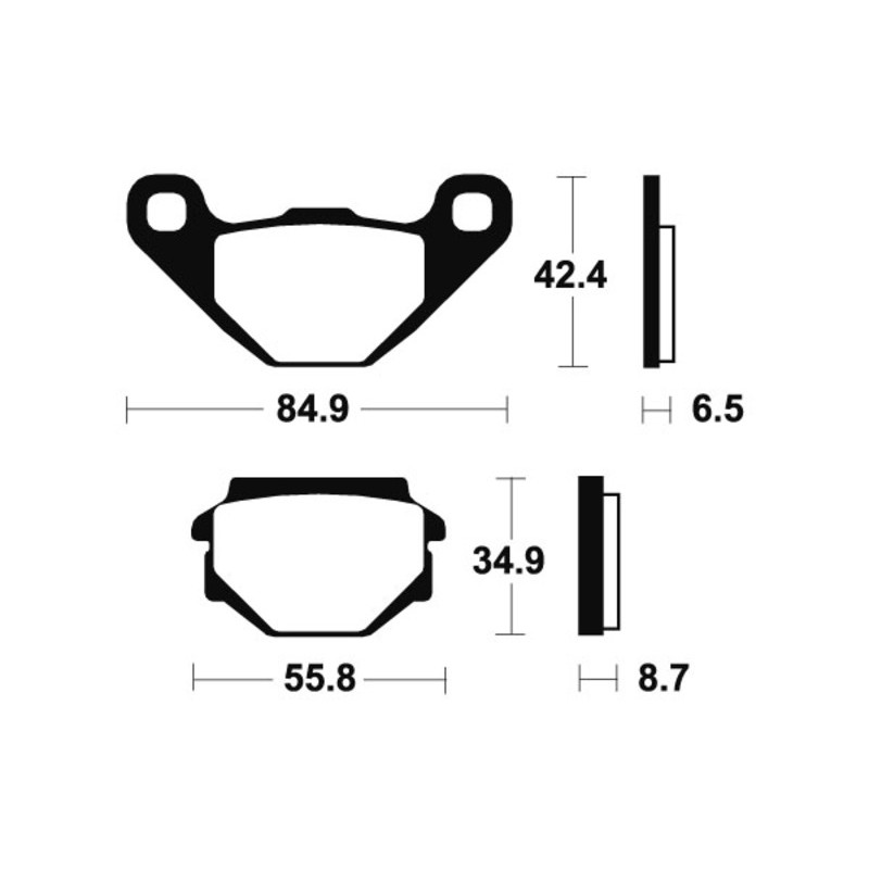 Pastillas de freno Tecnium Scooter orgánicas ME151