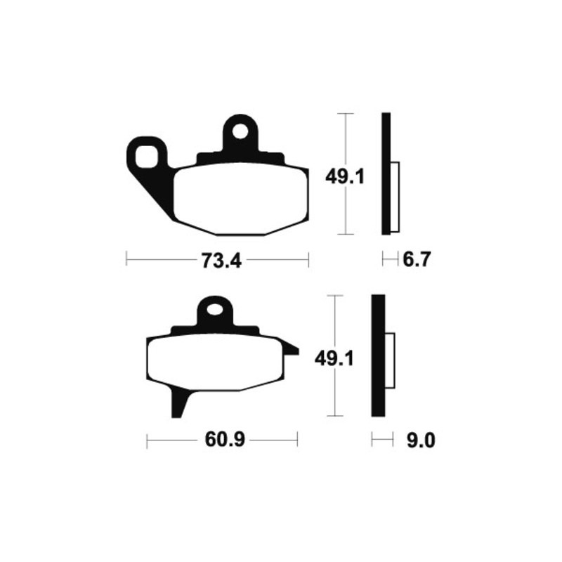 Pastillas de freno Tecnium MA102 Orgánicas
