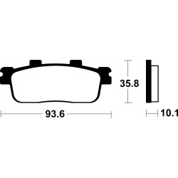 Pastillas de freno Tecnium MSS347 Sinterizadas SYM GTS 250/300 2