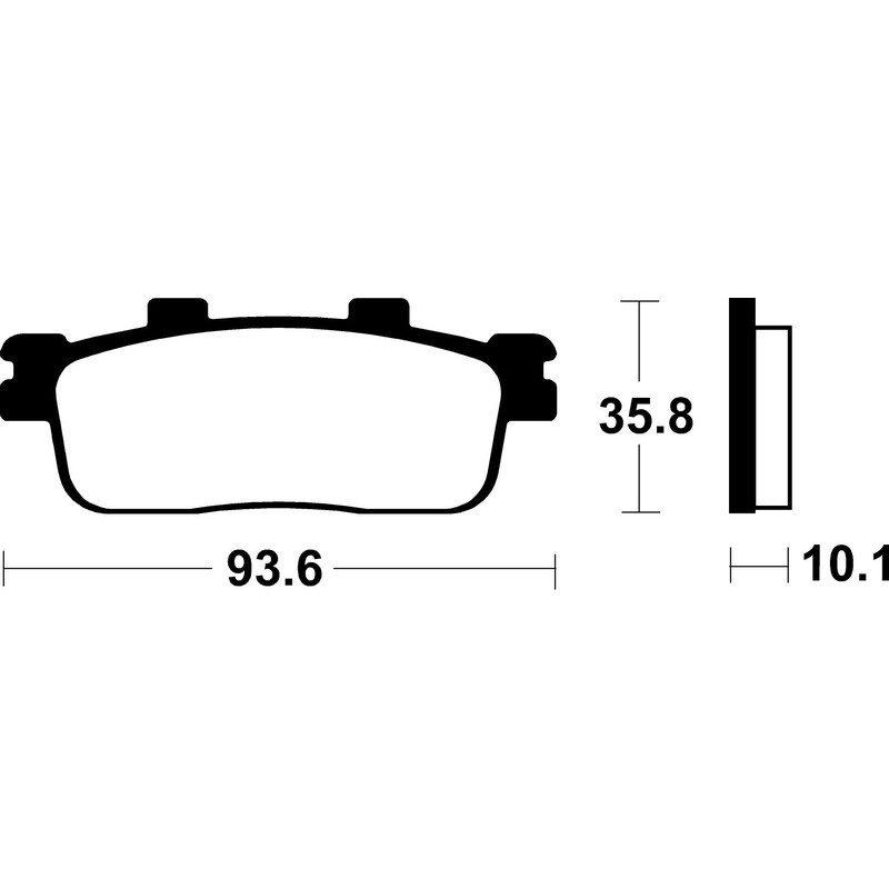 Pastillas de freno Tecnium MSS347 Sinterizadas SYM GTS 250/300