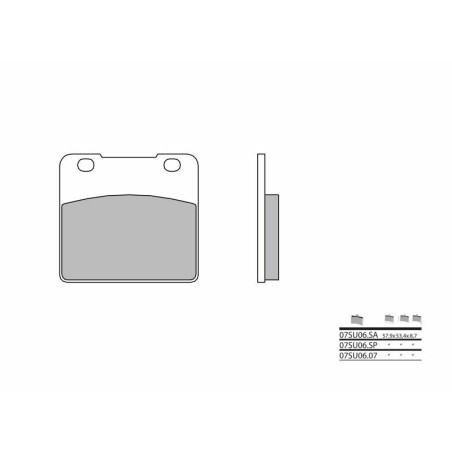 Pastillas de freno sinterizadas Brembo 07SU06SP