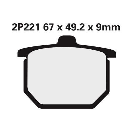 Juego pastillas de freno NISSIN 2P221NS Del. CX500 79-81