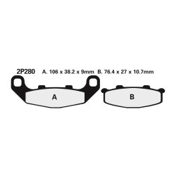 Juego pastillas de freno NISSIN 2P280NS Tra. RGV250 93