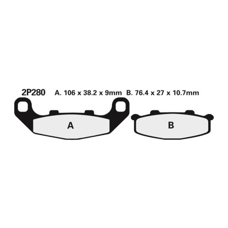 Juego pastillas de freno NISSIN 2P280NS Tra. RGV250 93