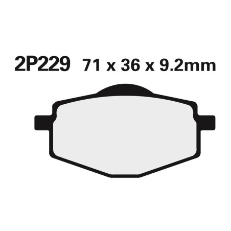 Juego pastillas de freno NISSIN 2P229GS Tra. XT600E 90-