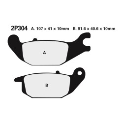 Juego pastillas de freno NISSIN 2P304NS Tra. XL125V Varadero 01-04