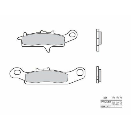 Pastillas de freno sinterizadas de competición Brembo 07KA25SX